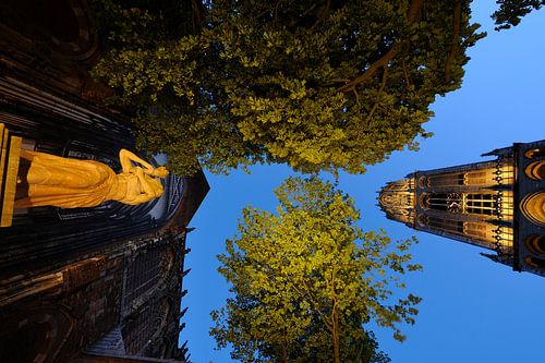 Resistance monument, Dom church and Dom tower in Utrecht