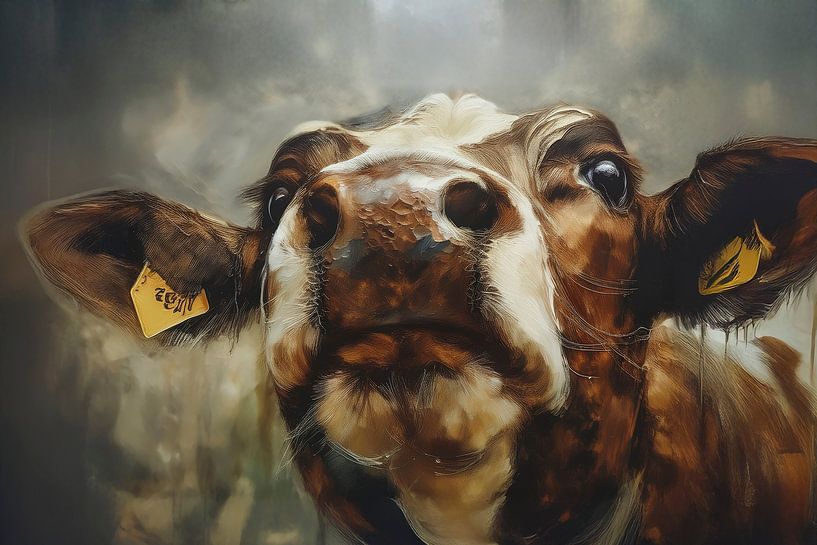 Tough cow head by Marjolein Deelen