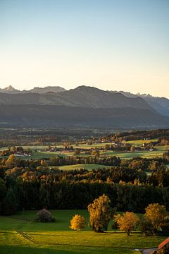 Uitzicht op de Allgäuer Alpen en het Grüntengebergte