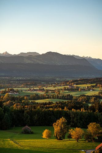 Uitzicht op de Allgäuer Alpen en het Grüntengebergte