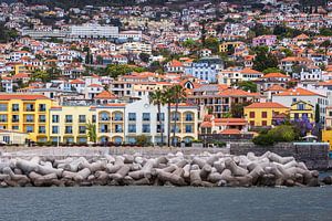 Blick auf die Stadt Funchal auf der Insel Madeira van Rico Ködder