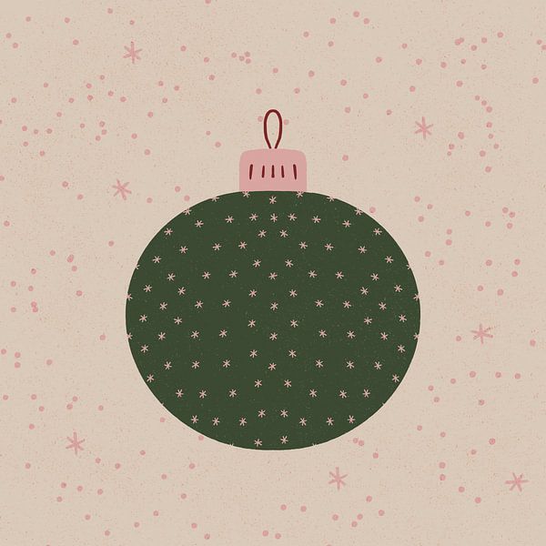 Globe de Noël avec flocons de neige par Angela Minca