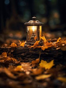 Laterne im Herbst