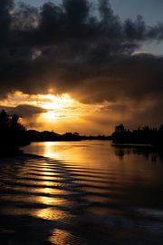 Zonsondergang Franeker van Roelof van der Schaaf