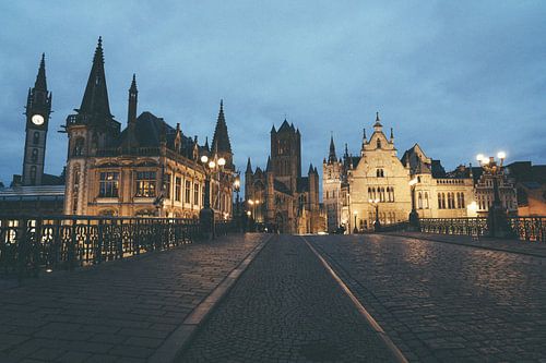 Avond in Gent, België