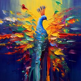 Peacock Painting by Preet Lambon