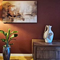 Photo de nos clients: Clay Balance – Harmonie abstraite dans les tons de terre par Joriali Art abstrait, sur ArtFrame