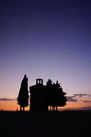 Cappella della Madonna di Vitaleta in de Val d'Orcia, Toscane