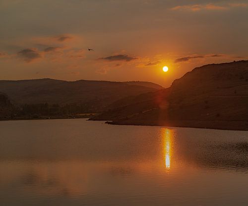 Zonsondergang in de bergen