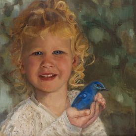 Blauer Vogel von Erna van Lith
