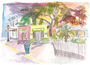 Key West street scene with Key Lime Pie Bakery by Markus Bleichner