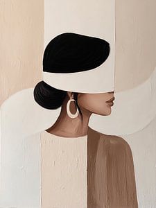 Farbpalette beige - Frauenporträt