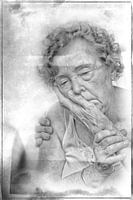 Portrait of Old age and impermanence