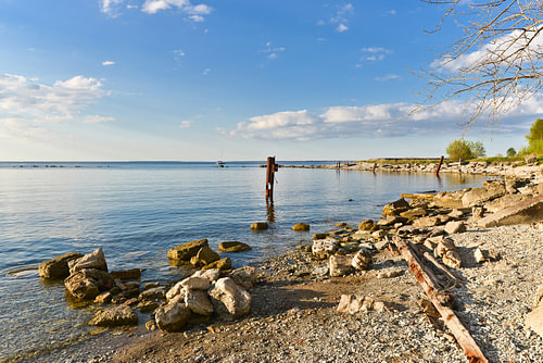 Petite crique au bord de la mer Baltique, à Tallinn