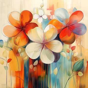 Kleurige bloemen van Bert Nijholt