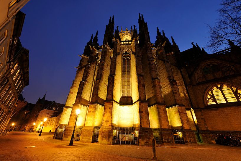 De achterzijde van de Domkerk in Utrecht van Donker Utrecht