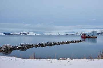 Winterlandschaft in Kirkenes, Norwegen von Gerda Beekers