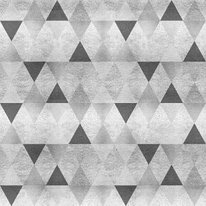 GRAPHIC PATTERN Sparkling triangles | silver von Melanie Viola