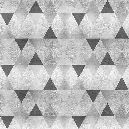GRAPHIC PATTERN Sparkling triangles | silver