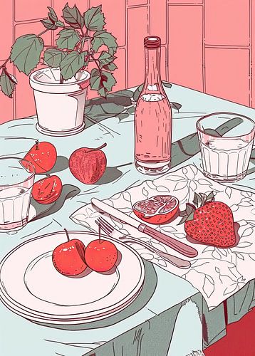 Vrolijke tafelsetting