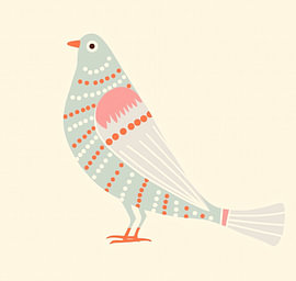 Decorative Folk Pigeon by Robert Lutz
