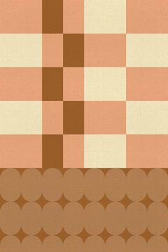 Retro geometrie. Moderne abstracte geometrische kunst in vintage stijl V van Dina Dankers