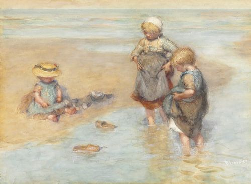 Bootje spelende kinderen, Bernardus Johannes Blommers