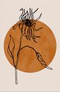 Japandi botanical flower on terra no. 6 by Dina Dankers thumbnail