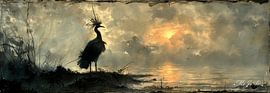 Zonsopgang Serenade: Een Vogel van de Paradijs aan de Oever van Artz by Mr.JAi