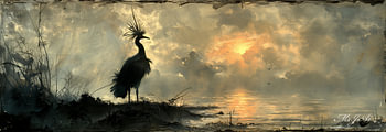 Serenade zum Sonnenaufgang: Ein Paradiesvogel am Ufer