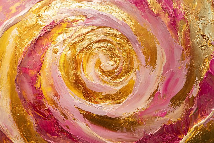 Reliefspirale in Gold und Rosa von Art & Soul Creations