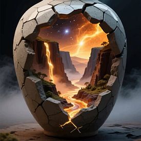 Zeitgenössische surreale Vasen-Kunst - Kreativer Innen-Akzent von MIROKKU