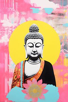 Bouddha - Lotus de la tranquillité sur PixelMint.