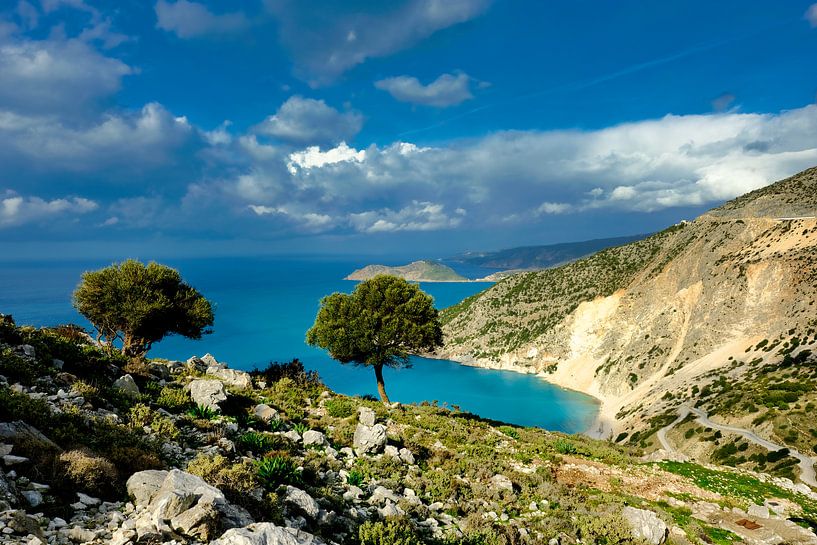 Myrtos Beach Céphalonie dans une belle lumière hivernale par Ruud Lobbes