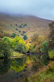 Beautiful autumn reflection in Glen Lyon by Pascal Raymond Dorland