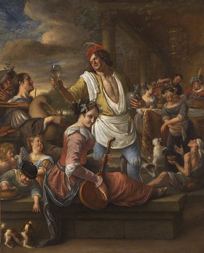Lazarus en de rijke man of "In luxe opgepast", Jan Steen