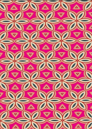 Klassiek bloemenpatroon geïnspireerd op batik
