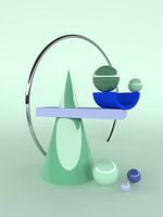 Pillar green blue