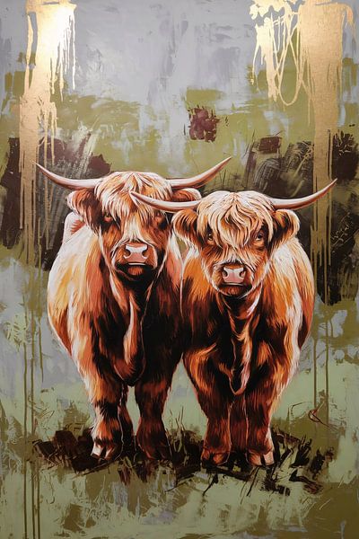 Two Scottish highlanders painting by Imperial Art House