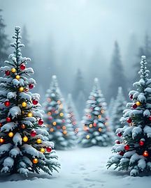 Bos van kerstbomen van Jean Pierre