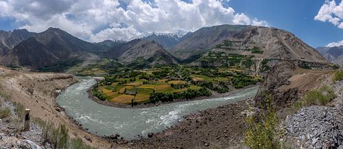 Panorama Pyandz Rivier Tajikistan