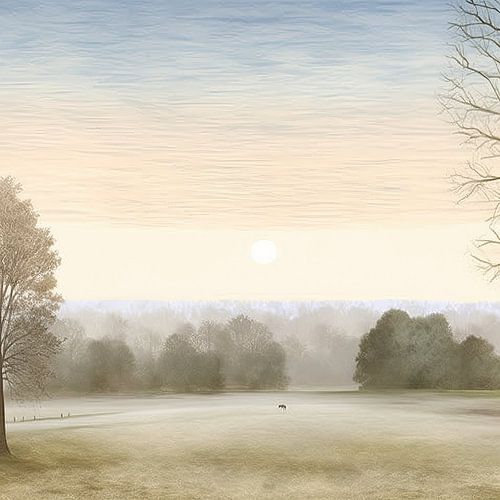 Beige Malerei Serene Eternity | Natural Tranquillity