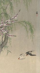 Ohara Koson - Schwalben im Flug (bearbeitet)