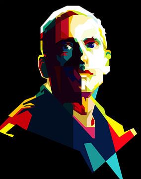 Eminem Rap Pop Art WPAP van Artkreator