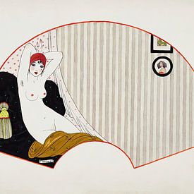 George Barbier - Femme nue sur un divan sur Peter Balan