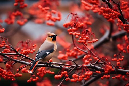 Seuchenvogel im Beerenparadies
