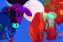 Kühe im blauen Mondlicht von Ralf Strauss