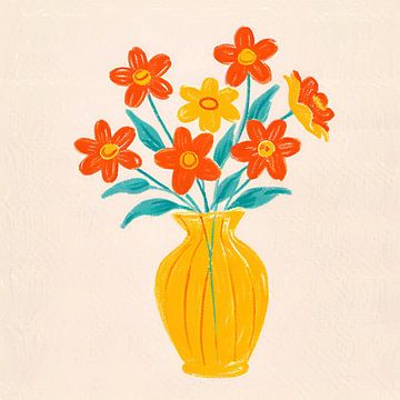 Bloem Schilderij van ComfortQ