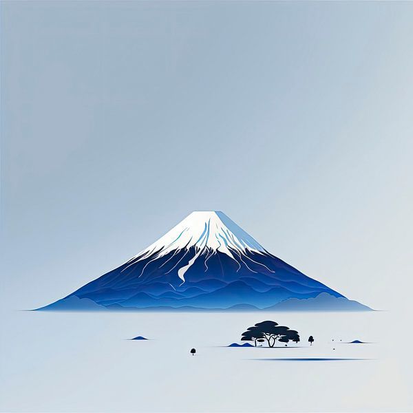 The splendour of Japan in one minimalist portrait by Vlindertuin-Art