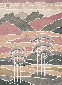 Crépuscule à l'orée de la savane